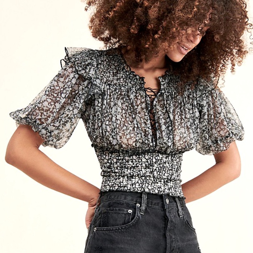 Free People Mesh blouse